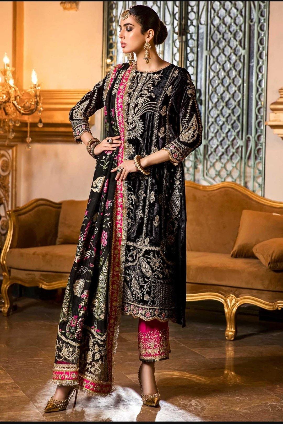 Saadia Asad Noor Wedding Festive Embroidered Collection/D4- Lerae - AWWALBOUTIQUE