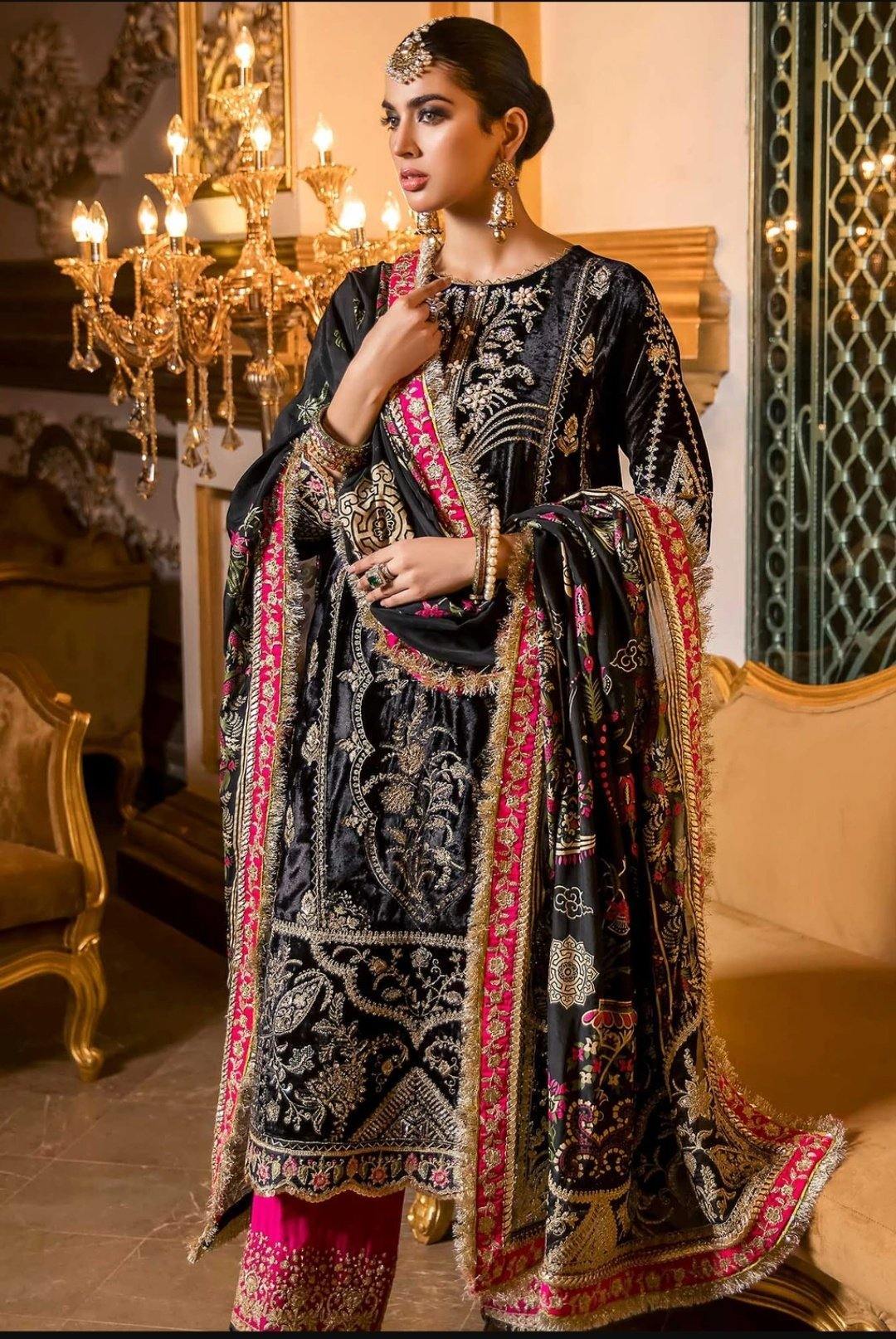 Saadia Asad Noor Wedding Festive Embroidered Collection/D4- Lerae - AWWALBOUTIQUE