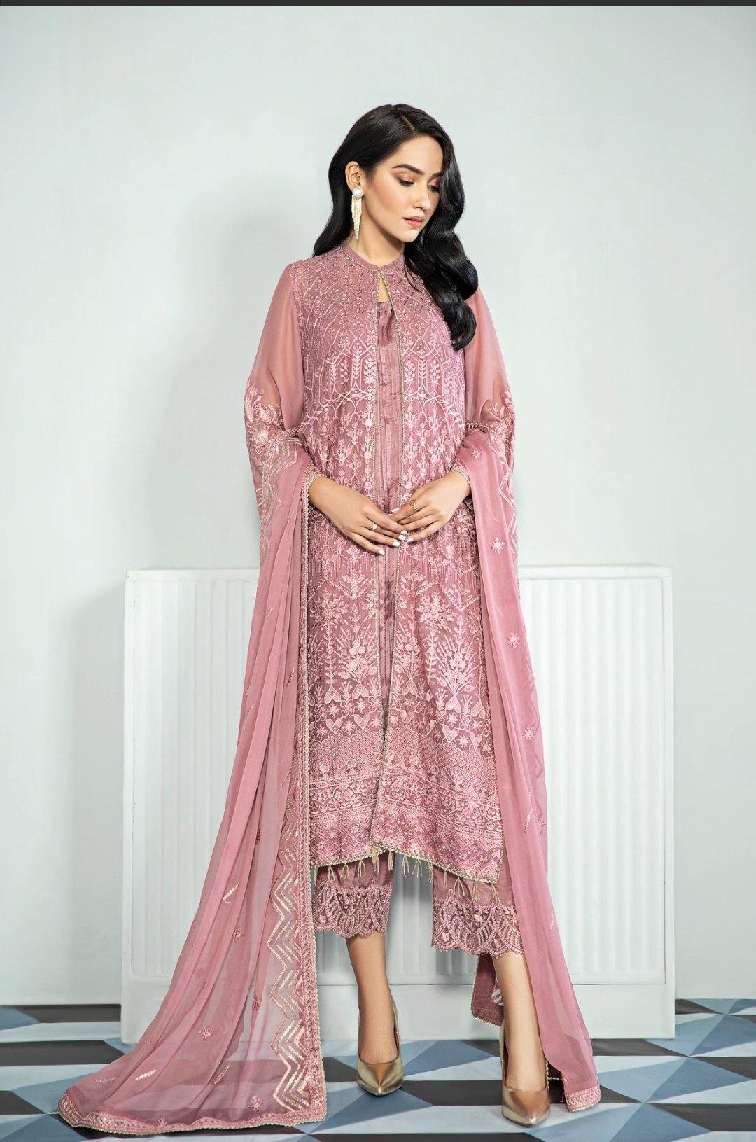 Alizeh Embroidered Chiffon/Vol 3/Angbeen - AWWALBOUTIQUE