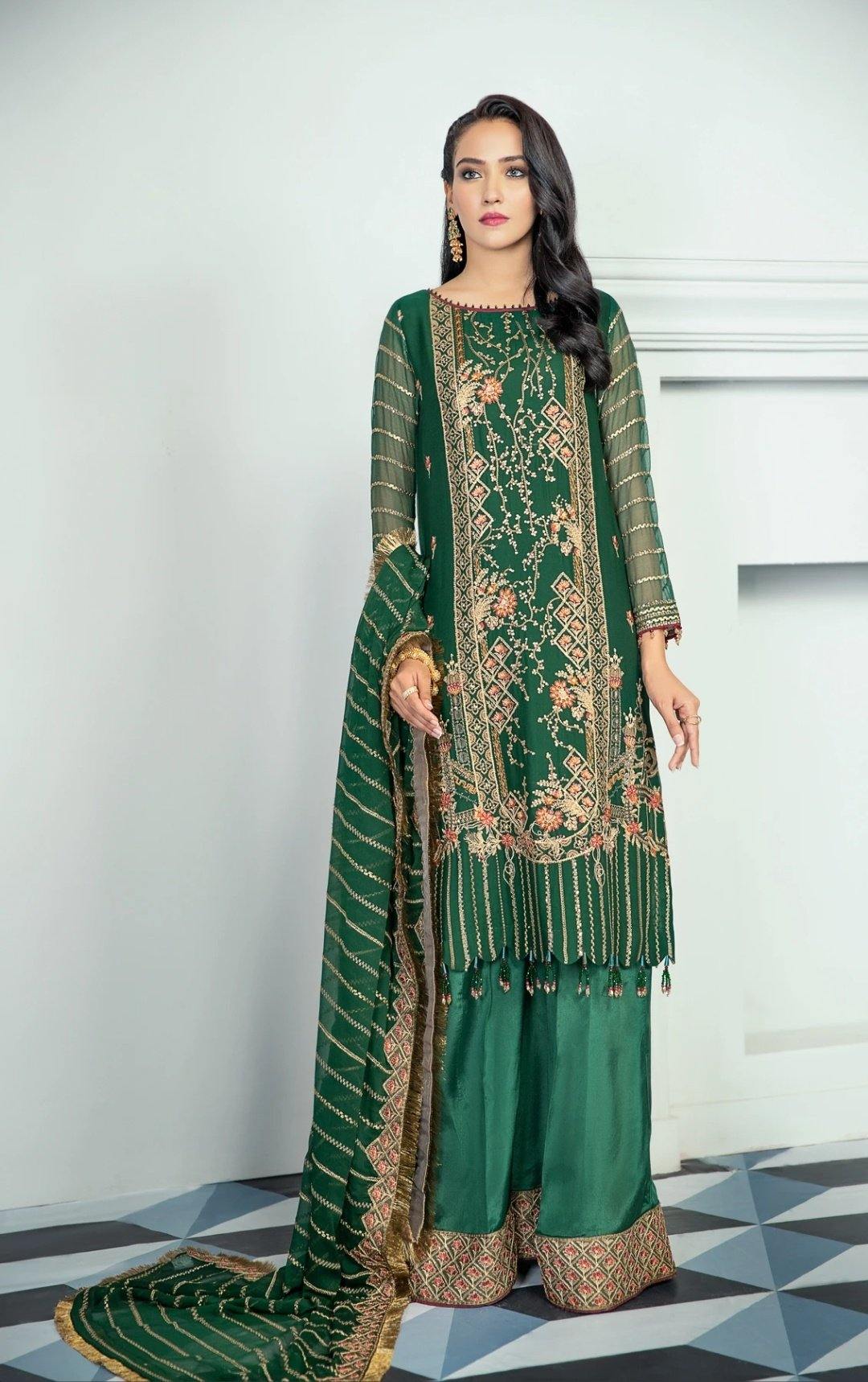 Alizeh Embroidered Chiffon/Vol 3/Dauma - AWWALBOUTIQUE