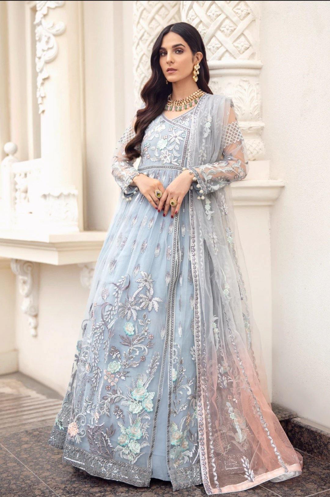 Emaan Adeel Belle Robe Chiffon/BR-10 ICE QUEEN - AWWALBOUTIQUE