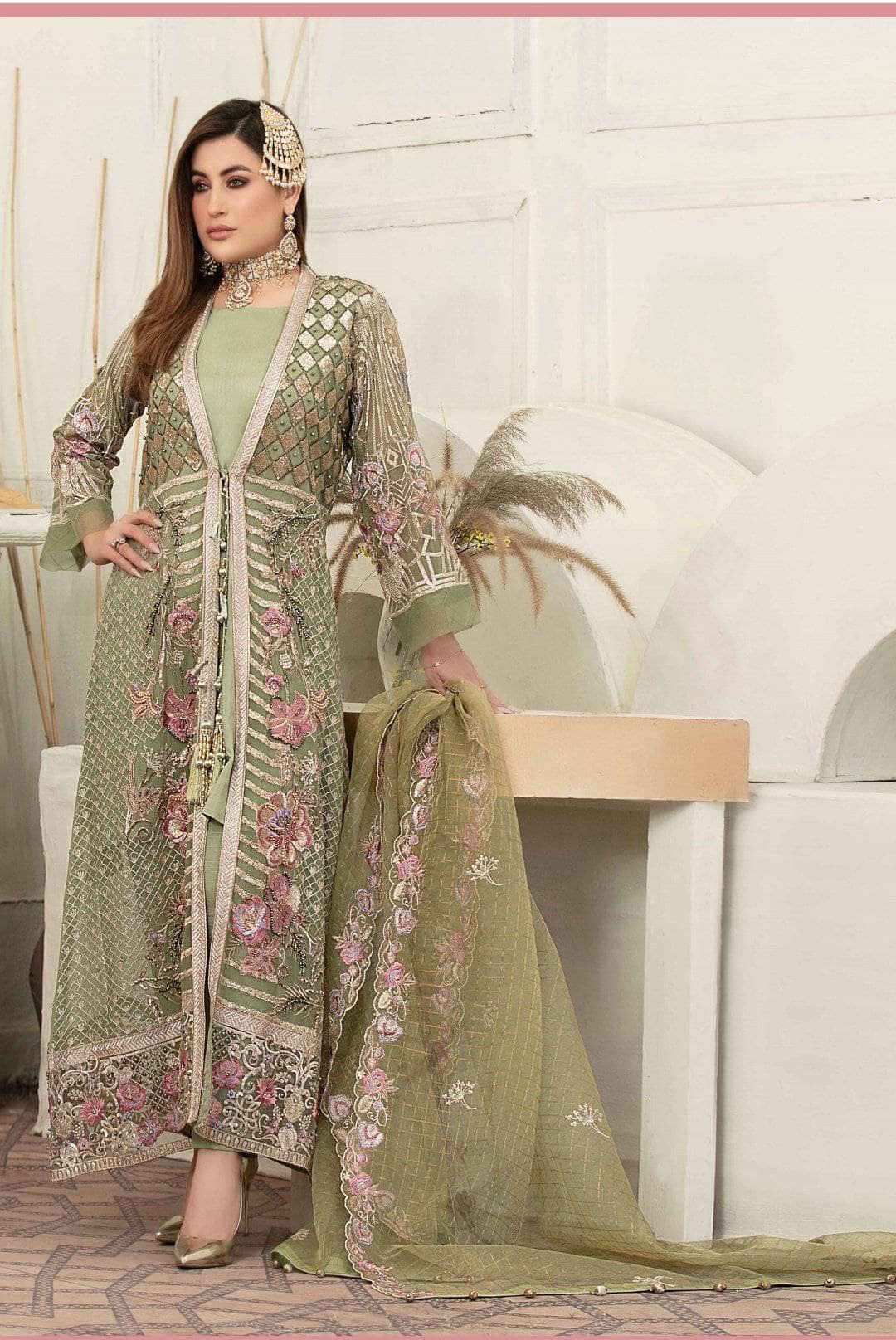 Tawakkal Semi Stitched Chiffon/A Line/Gown Style