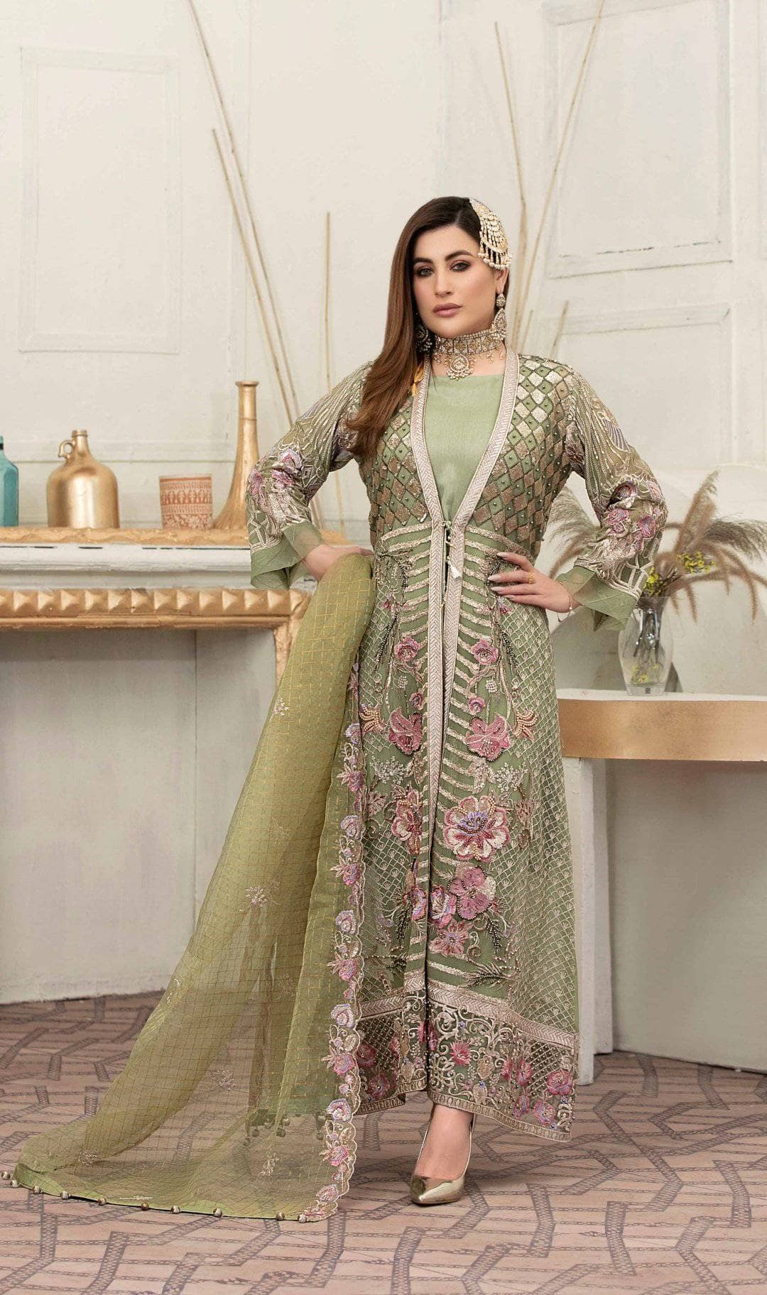 Tawakkal Semi Stitched Chiffon/A Line/Gown Style