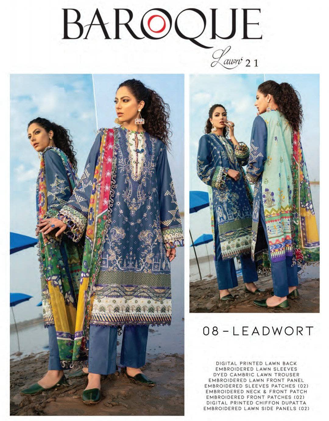 Baroque Lawn 2021/Leadwort/08