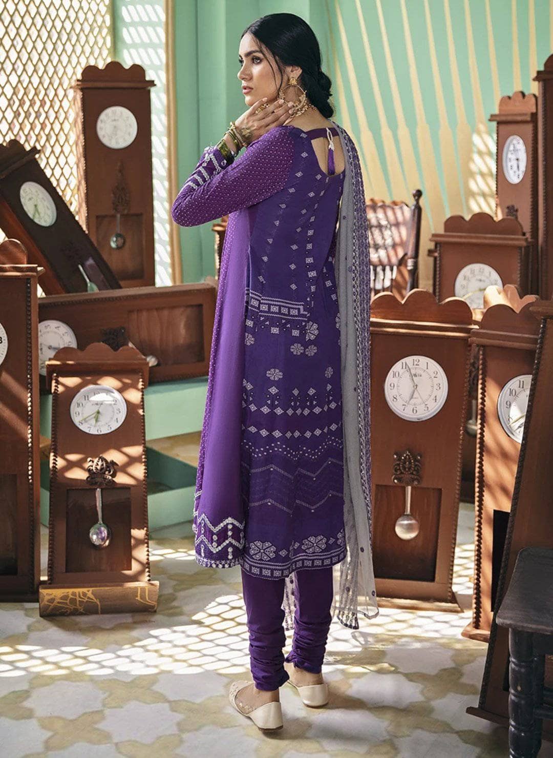 Cross Stitch Eid Lawn/SPECULUM SAGE