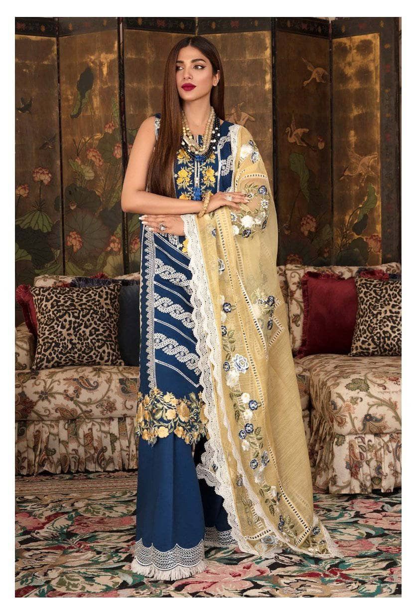 Restocked/Crimson Lawn by Saira Shakira/PLEATED PERFECTION - SAPPHIRE