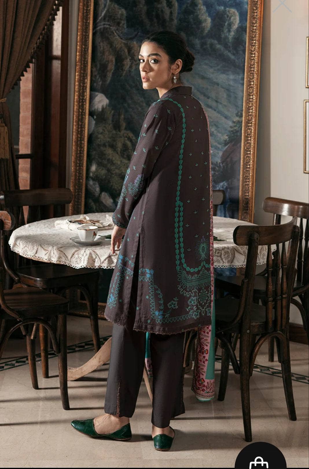 Cross Stitch Winter Edit 1/COAL DUST PRINTED LINEN