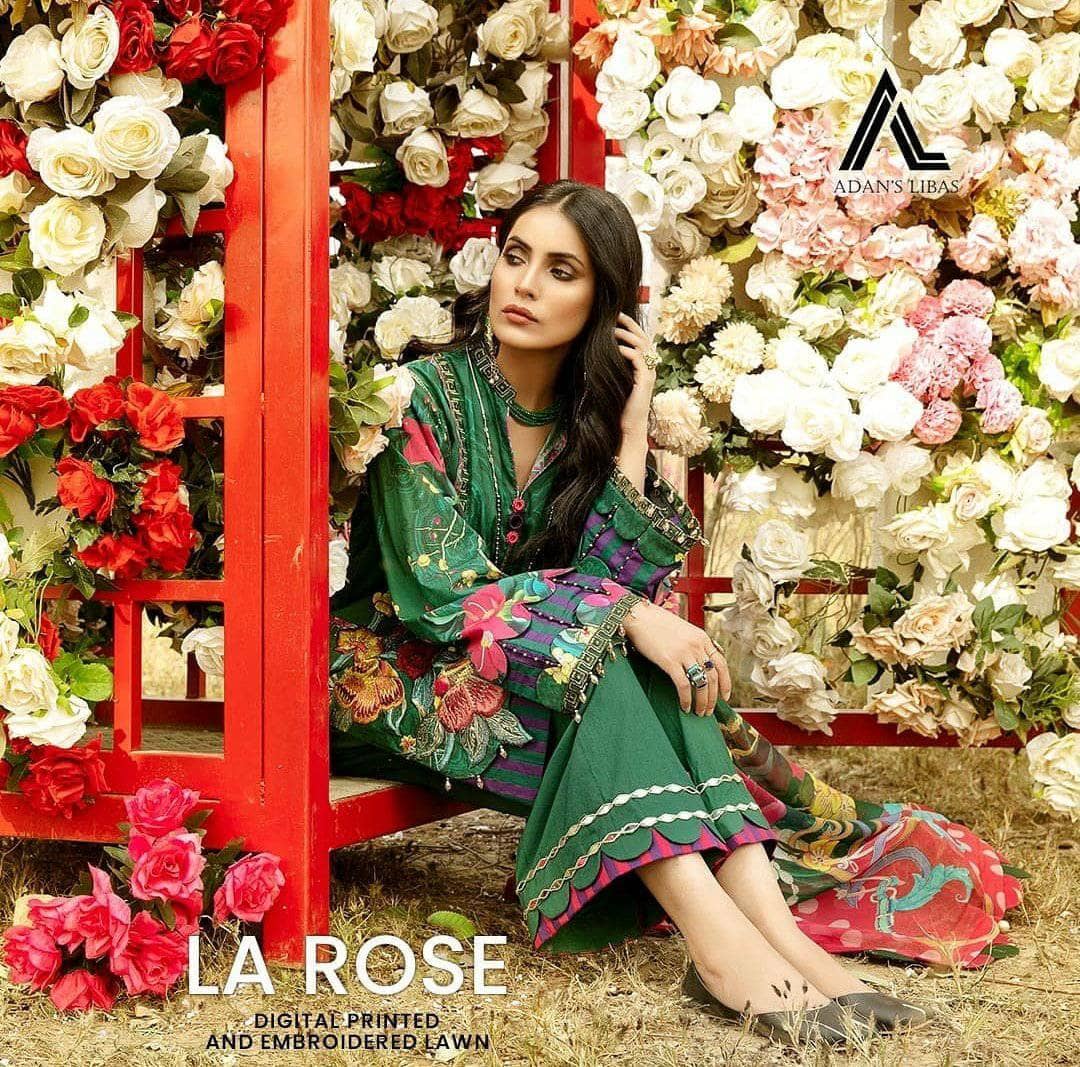 Adans Libas La Rose Lawn Pakistani Suits Adans Libas La Rose/Iris