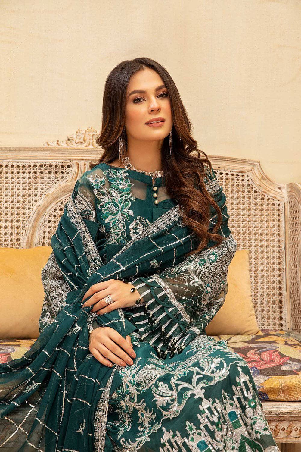 Adans Libas Lamore Organza/Emerald Green