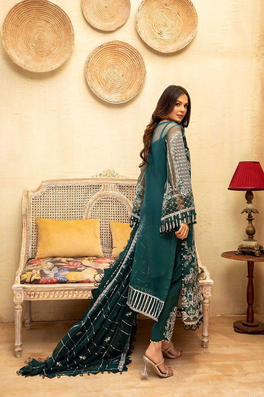 Adans Libas Lamore Organza/Emerald Green