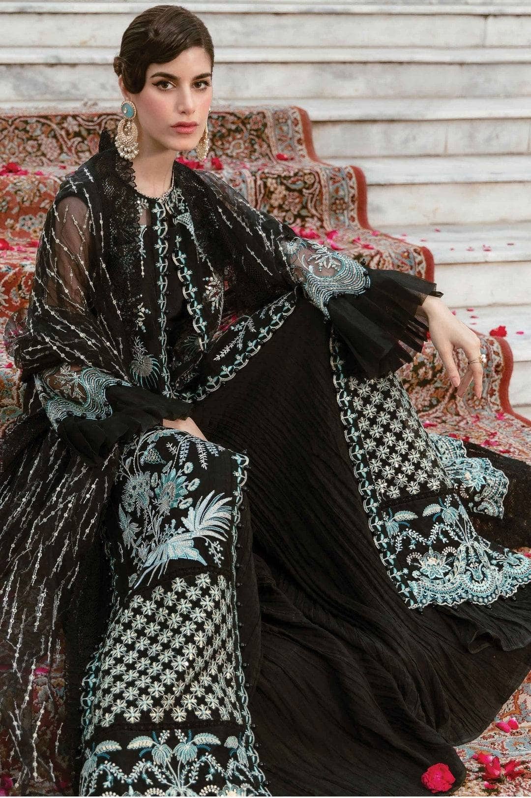 Afrozeh chiffon Brands Afrozeh La Fuchsia/10/Nightingale