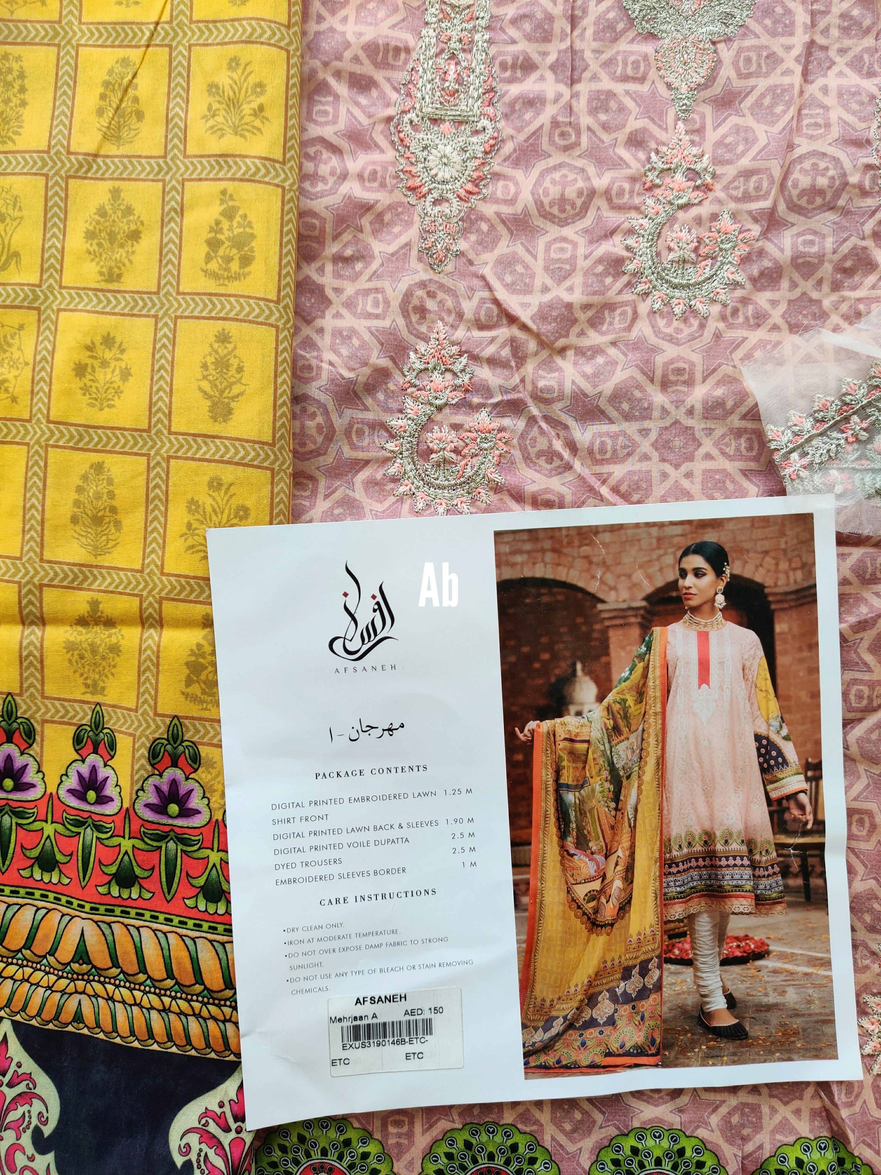 Afsaneh Nouroz Vol2 2019|Mehrjaan A|3 Pc