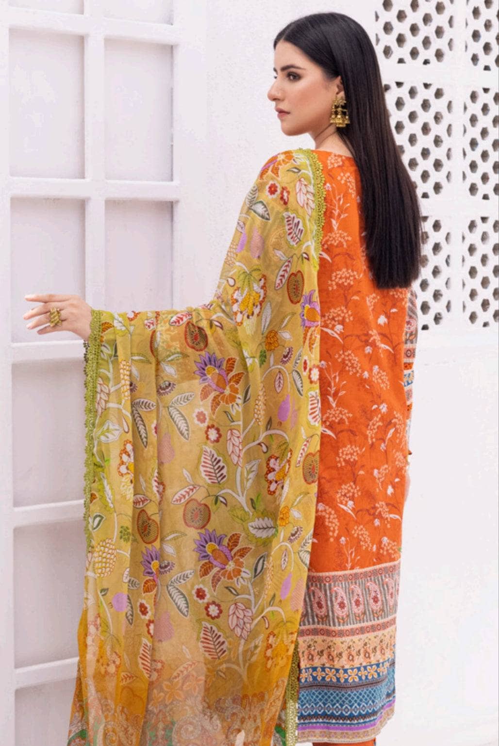 Al Zohaib Lawn Pakistani Suit Al Zohaib Colours/Printed Lawn/Bamber Chiffon Dupatta