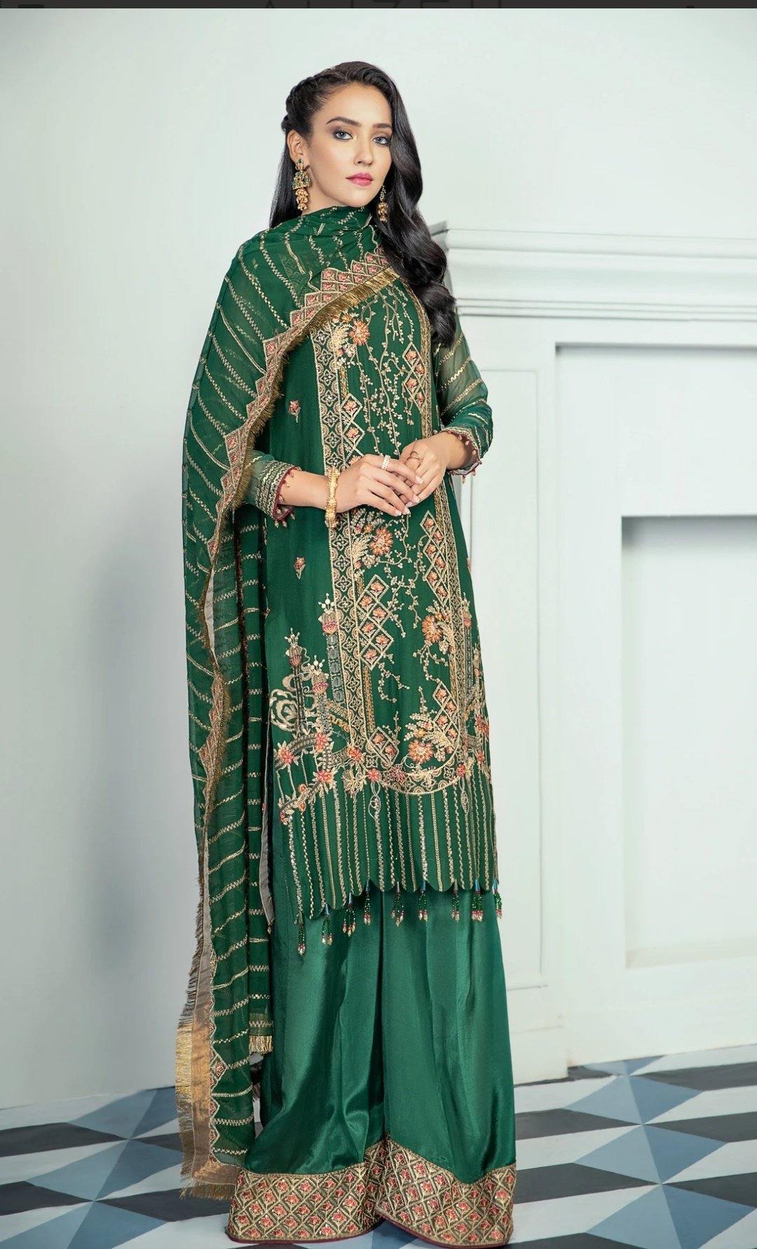 Alizeh Embroidered Chiffon/Vol 3/Dauma - AWWALBOUTIQUE