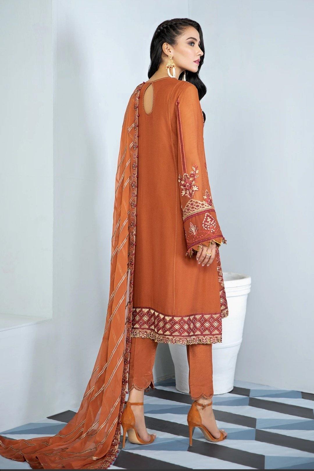 Alizeh Embroidered Chiffon/Vol 3/Shideh - AWWALBOUTIQUE