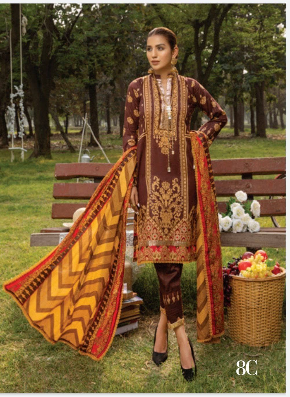 Anum Lawn Pakistani Suit Anum Lawn by Al Zohaib Textiles/Daily Wear