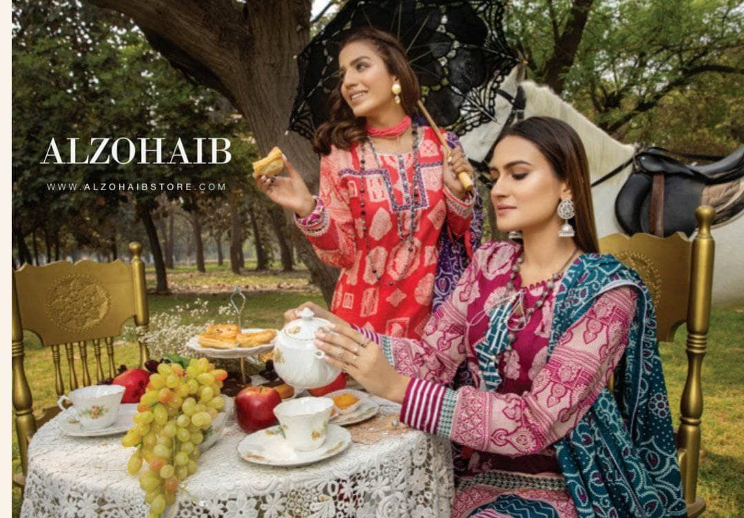 Anum Lawn Pakistani Suit Anum Lawn by Al Zohaib Textiles/Daily Wear