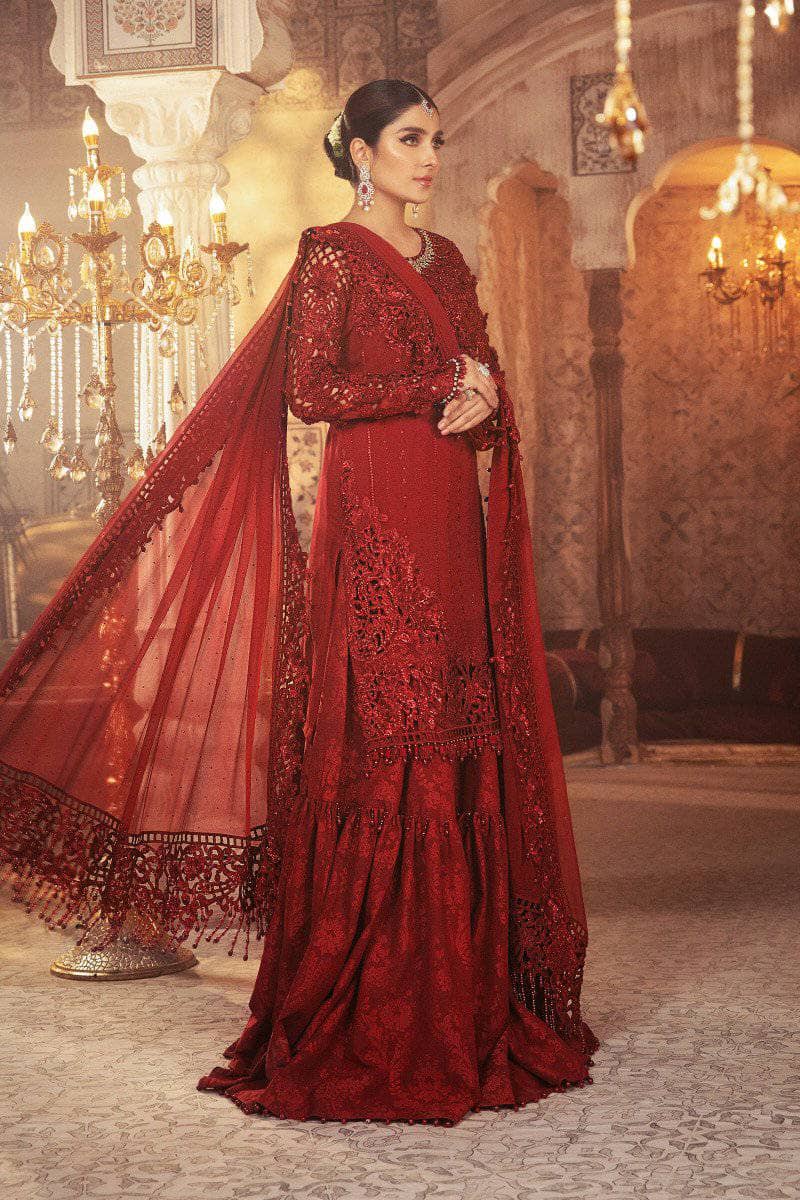 Maria B Mbroidered Wedding Edition/Ruby Red (BD-2305)