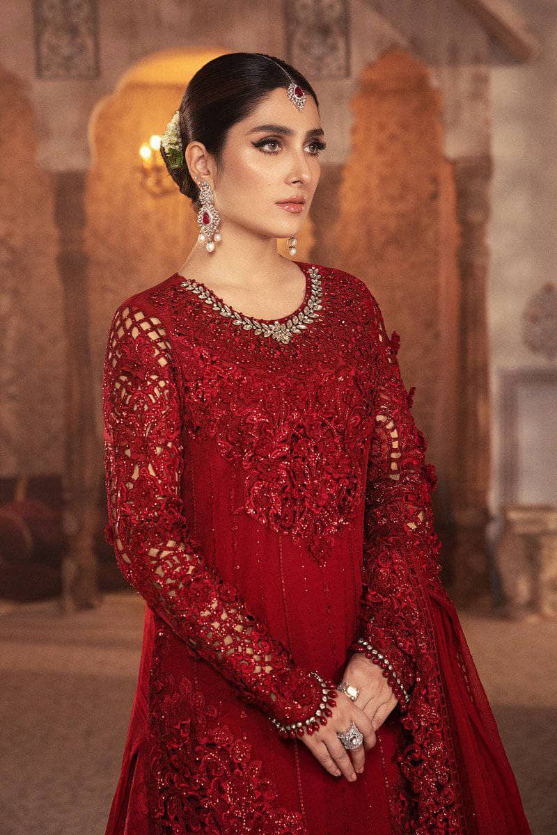 Maria B Mbroidered Wedding Edition/Ruby Red (BD-2305)