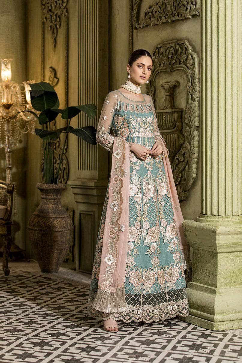 Caspara Chiffon Pakistani Suits Caspara Luxury Chiffon/TANNIN