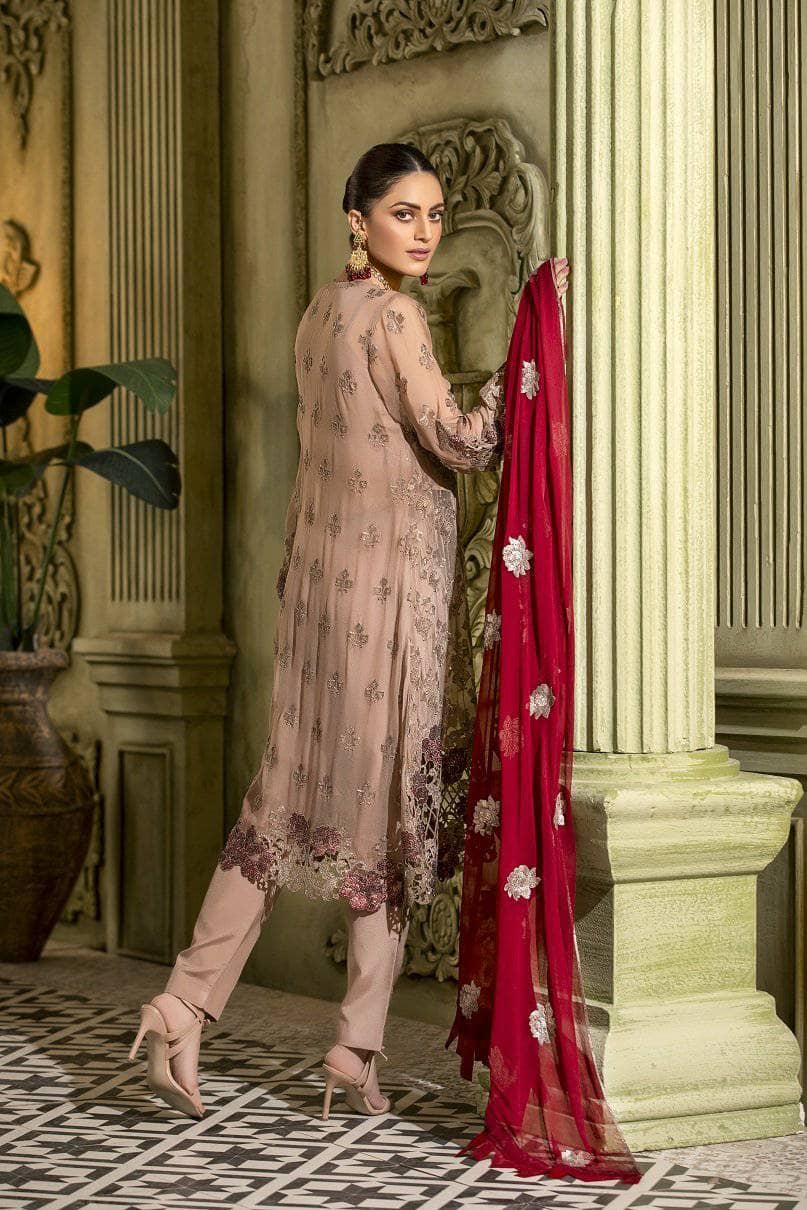 Caspara Lawn Pakistani Suits Caspara Luxury Chiffon/AQUARIUS