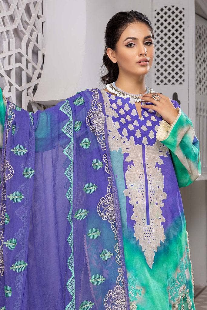 Charizma Naranji/Embroidered Chiffon Dupattas