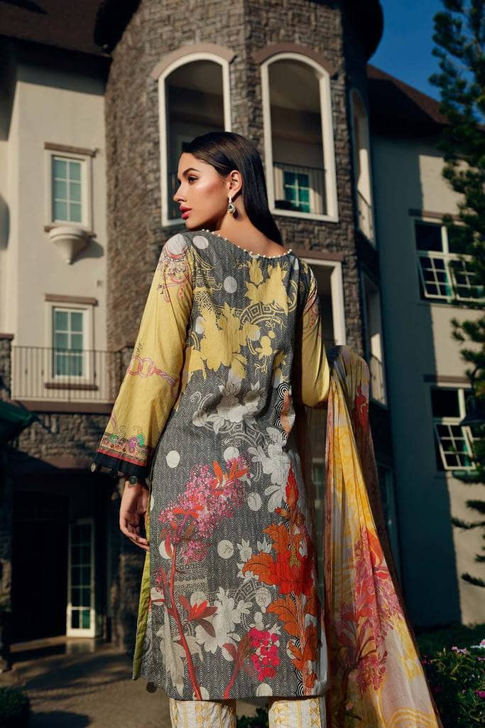 charizma Lawn Pakistani Suits Restocked/Charizma Combination Chapter 1/Sepia Crescent CC-49