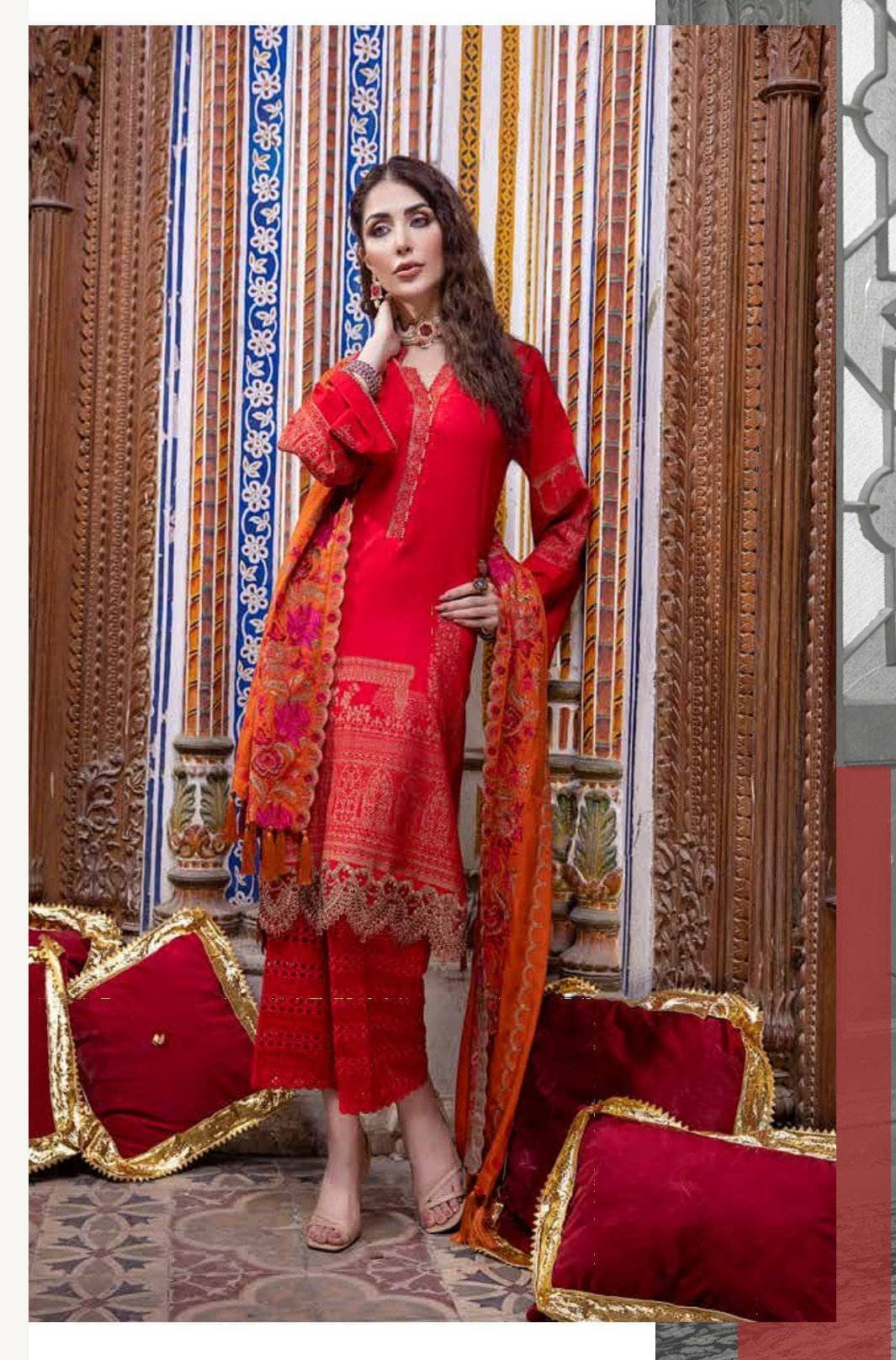 img_charizma_signature_leather_jacquard_woolen_shawl_awwal_boutique