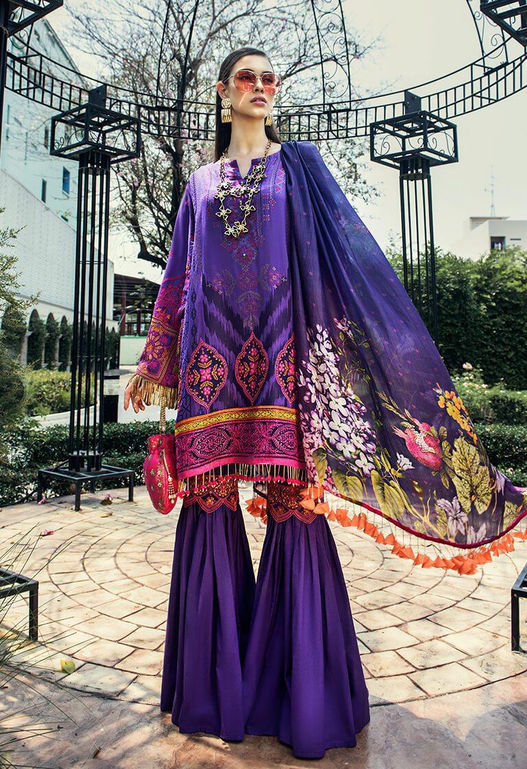 Auj Fleur De Luxe Lawn/D 02 - AWWALBOUTIQUE