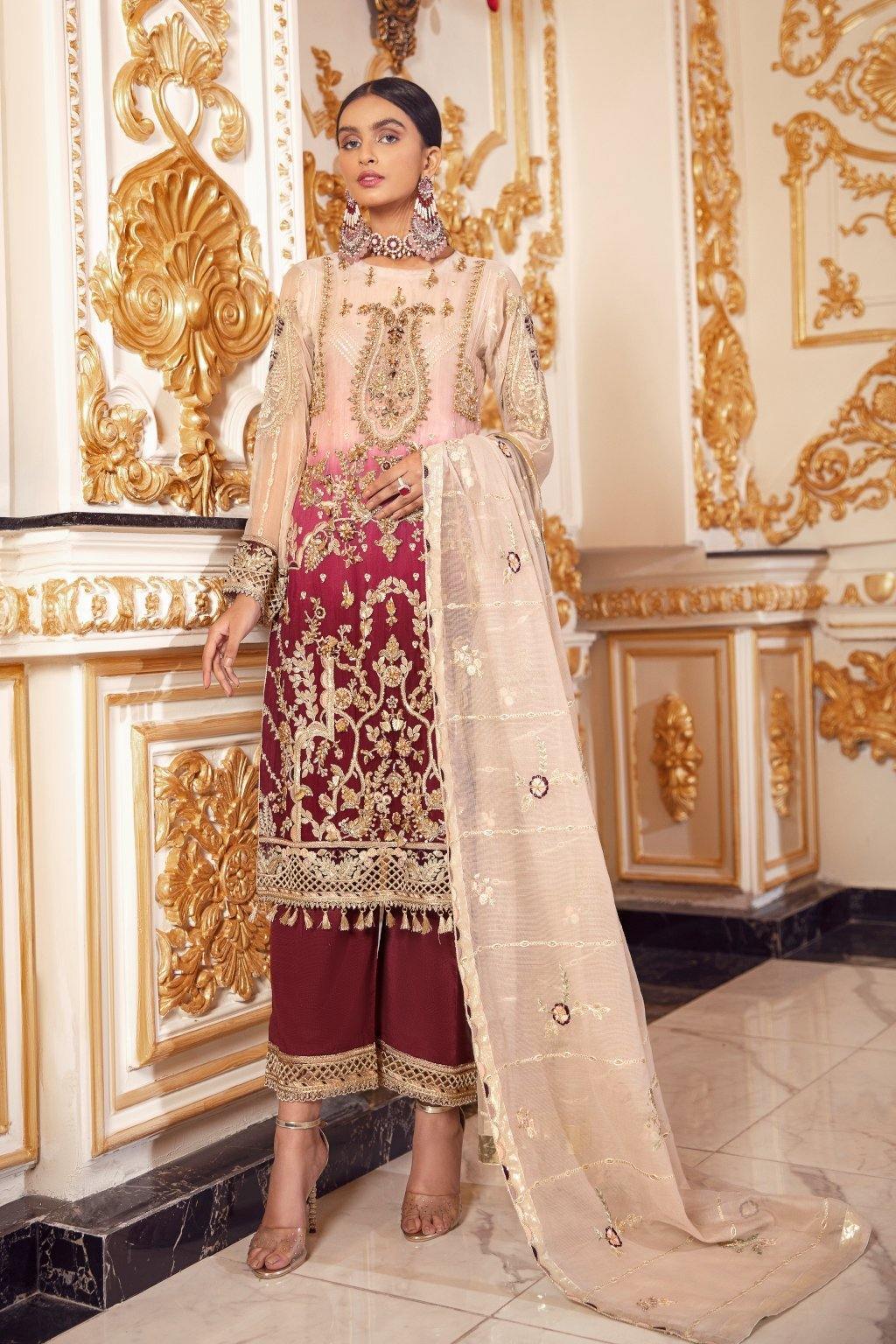 Emaan Adeel Belle Robe Chiffon/BR-03 REAL ROMANCE - AWWALBOUTIQUE