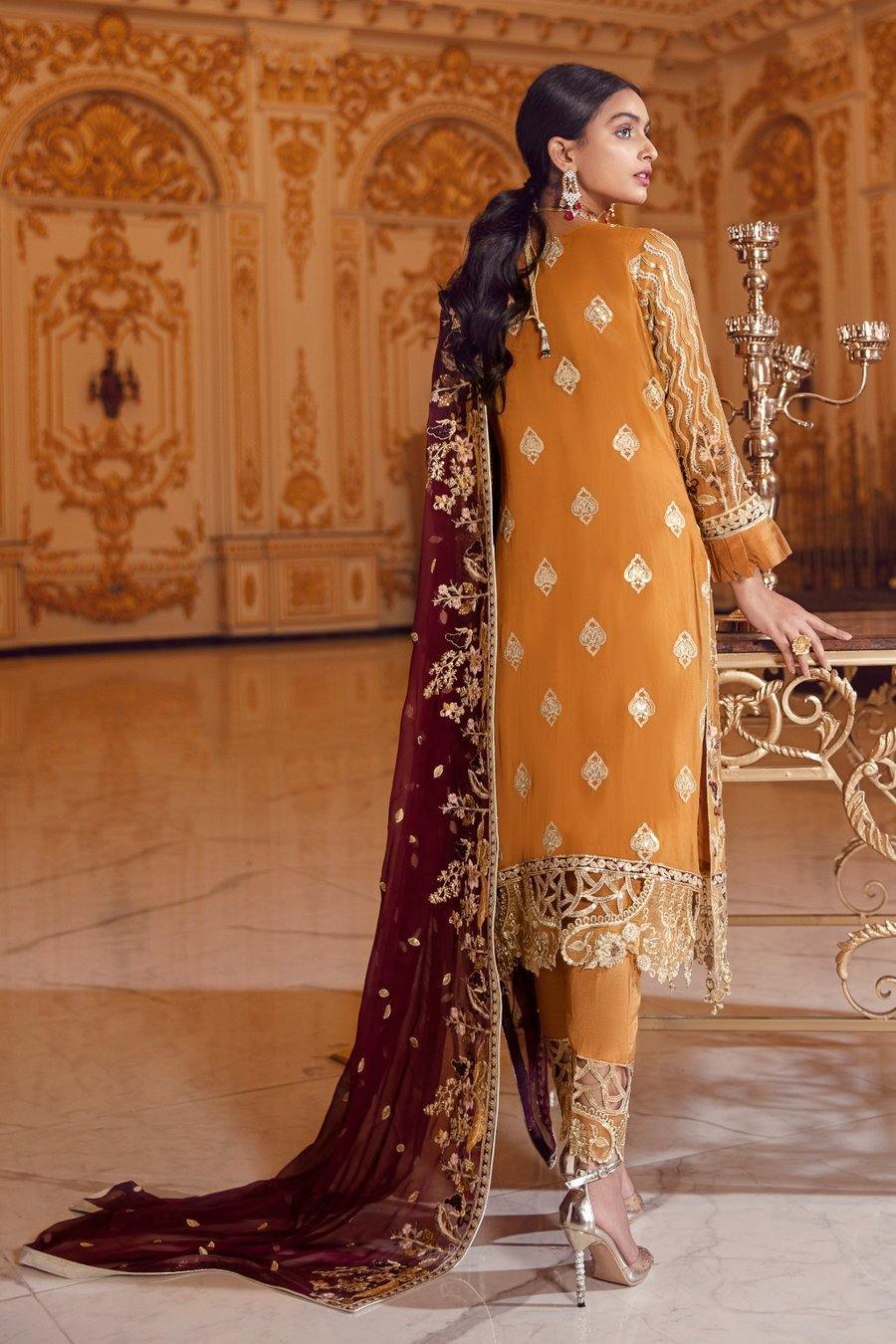 Emaan Adeel Belle Robe Chiffon/BR-05 URBAN SUNSET - AWWALBOUTIQUE