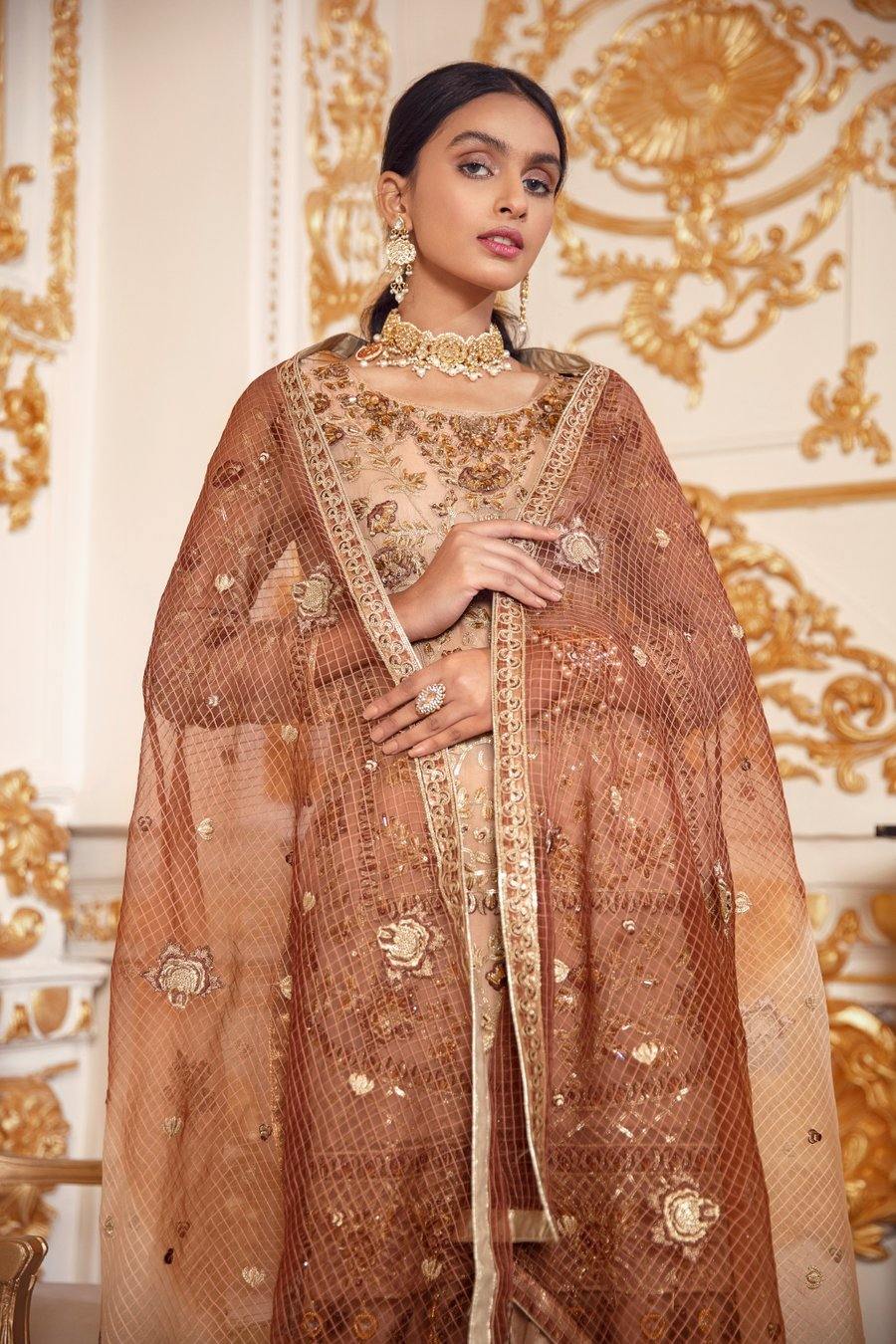 Emaan Adeel Belle Robe Chiffon/BR-06 HAPPY HARVEST - AWWALBOUTIQUE