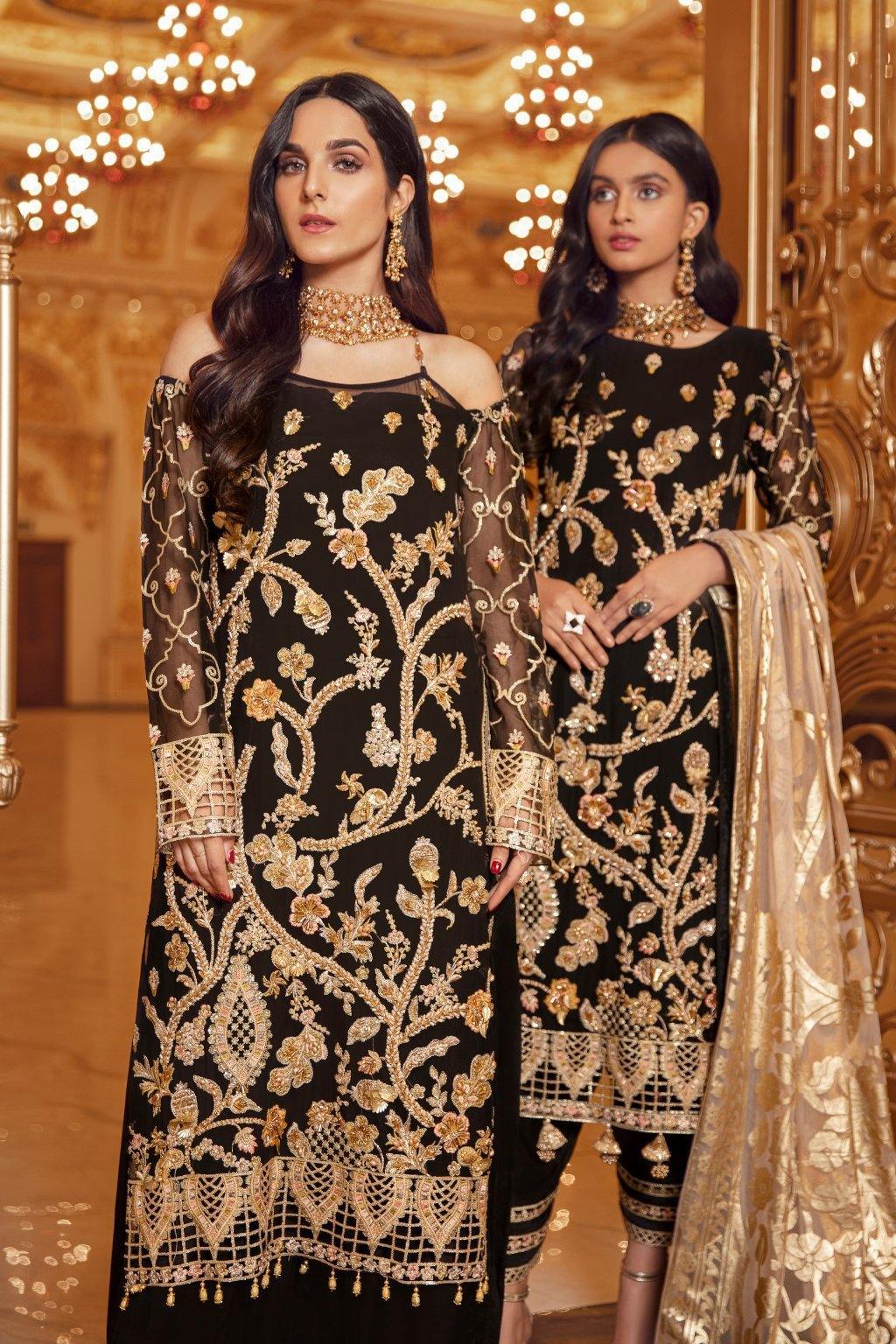 Emaan Adeel Belle Robe Chiffon/BR-09 SMOKIN’ HOT - AWWALBOUTIQUE