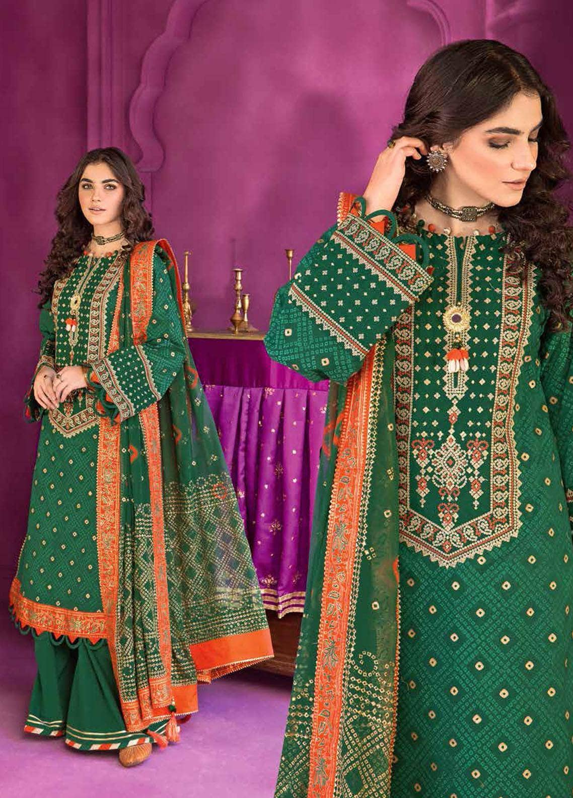 Gul Ahmed Chunari Lawn 23/BM32015/Embroidered