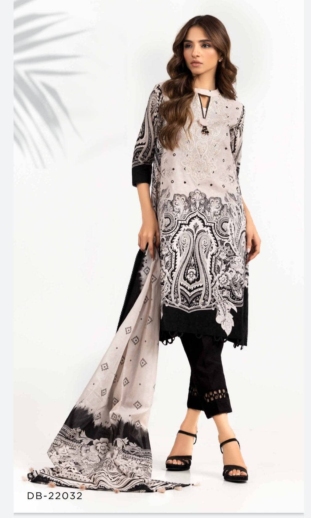 Gul Ahmed Ambrosia Black and White