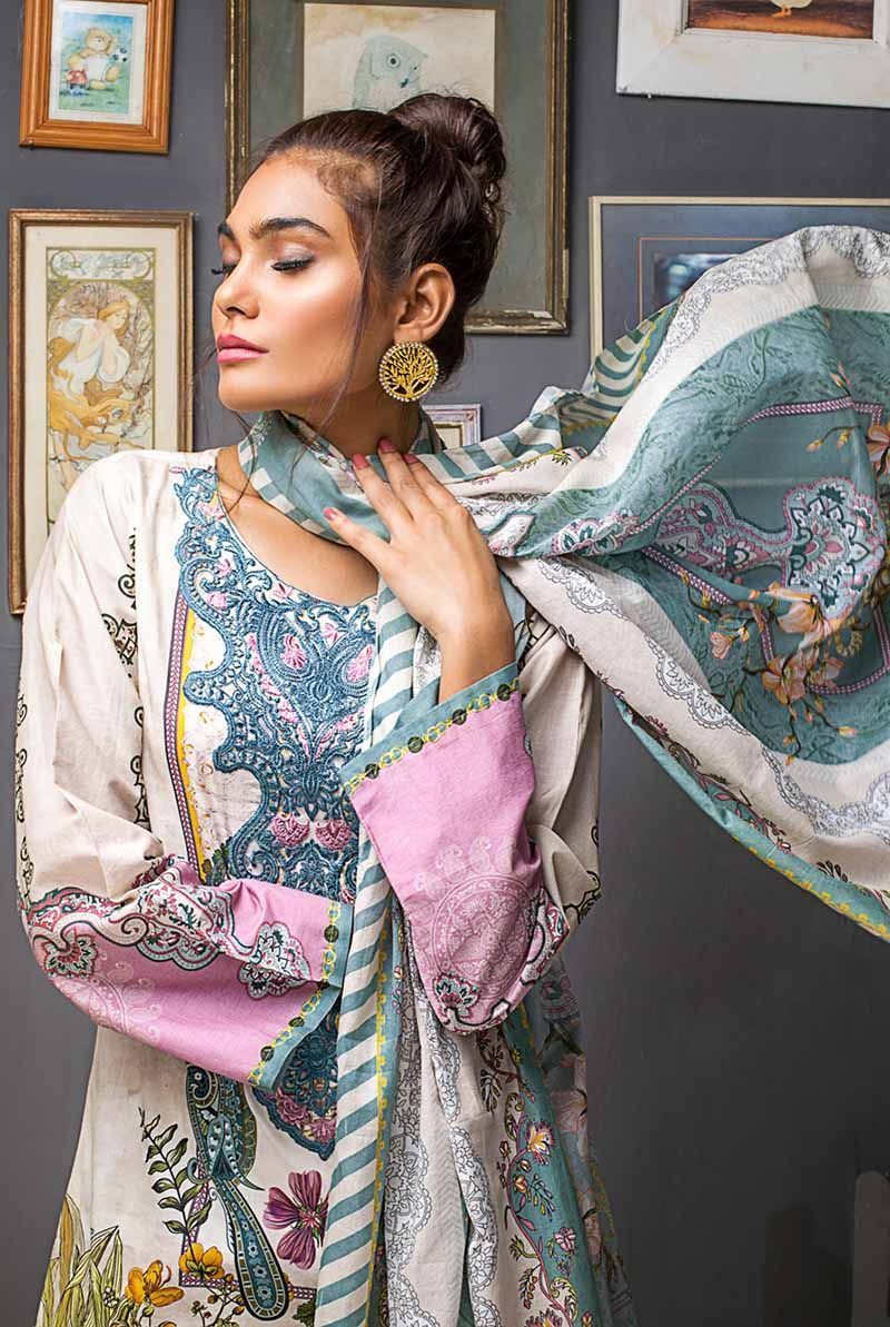Gul Ahmed Cambric Collection 2019 – 2 PC Digital Embroidered Cambric – TCE-40