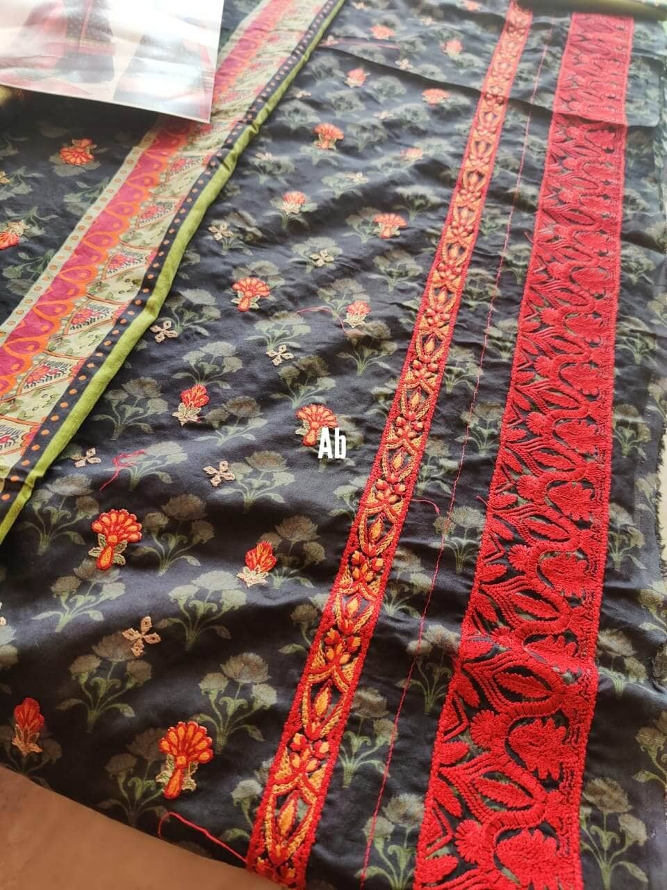 Open Pics|Iznik Chinon Lawn Collection/CL20-10 Midnight