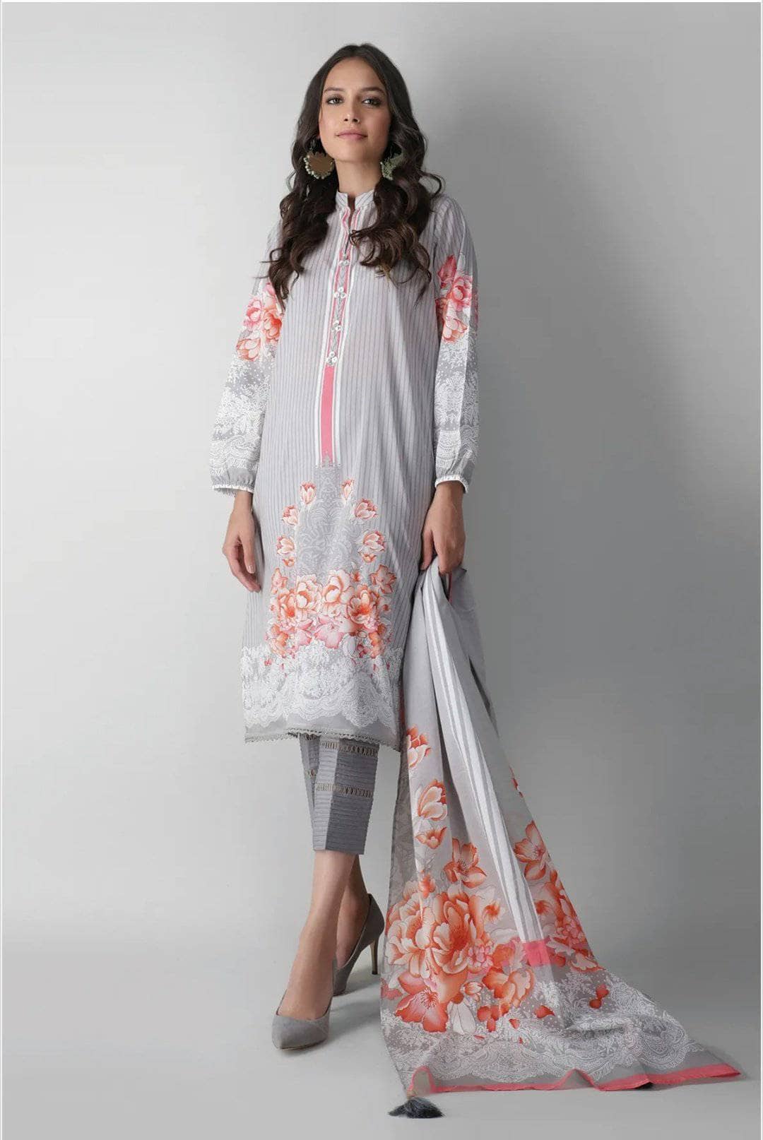 Khaadi Lawn/Kameez Dupatta Bottom/A 2103008B