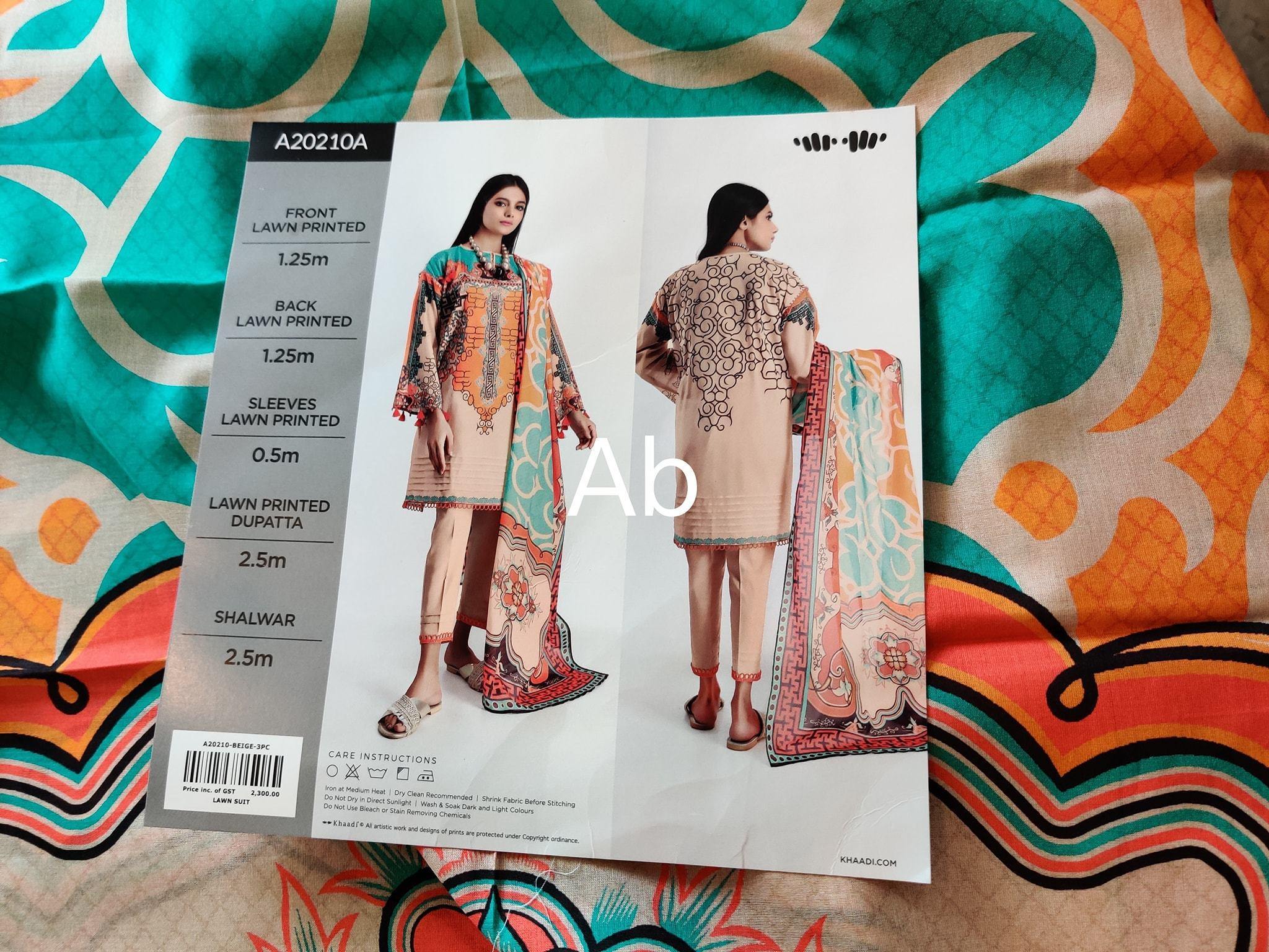 Open Pics|Khaadi Lawn/A Series/A 20110A - AWWALBOUTIQUE