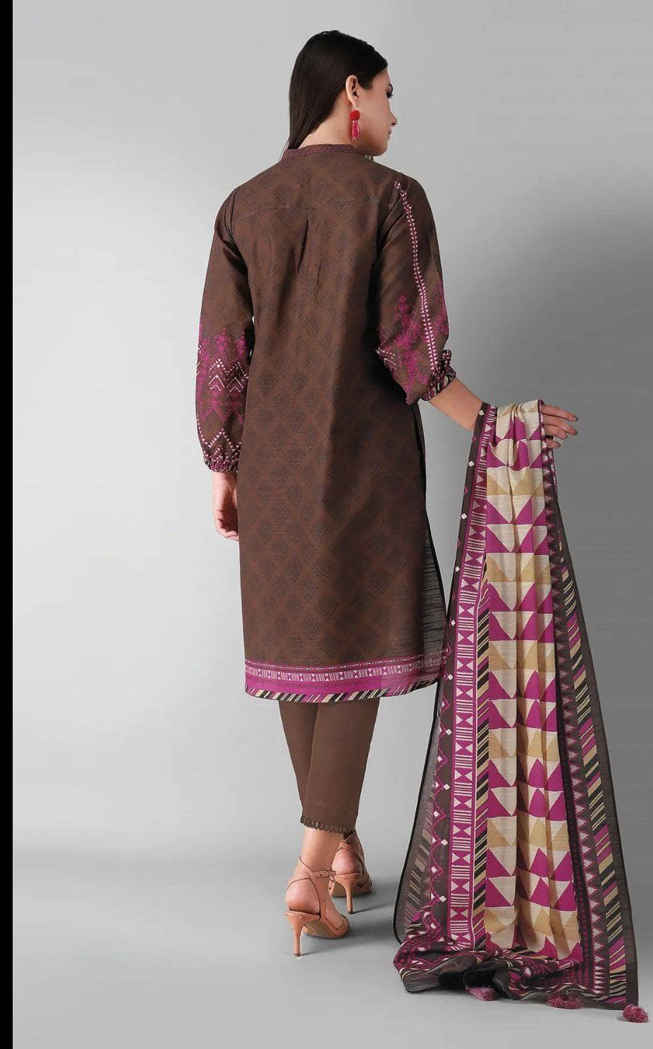 Khaadi Khaddar/Shirt Dupattaa Bottom/ALK2146