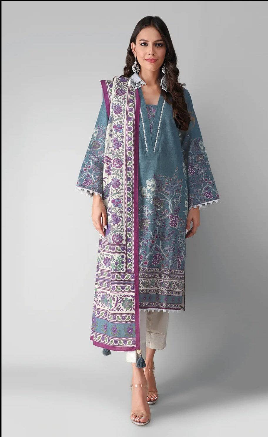 Khaadi Khaddar/Shirt Dupattaa/LLK21406