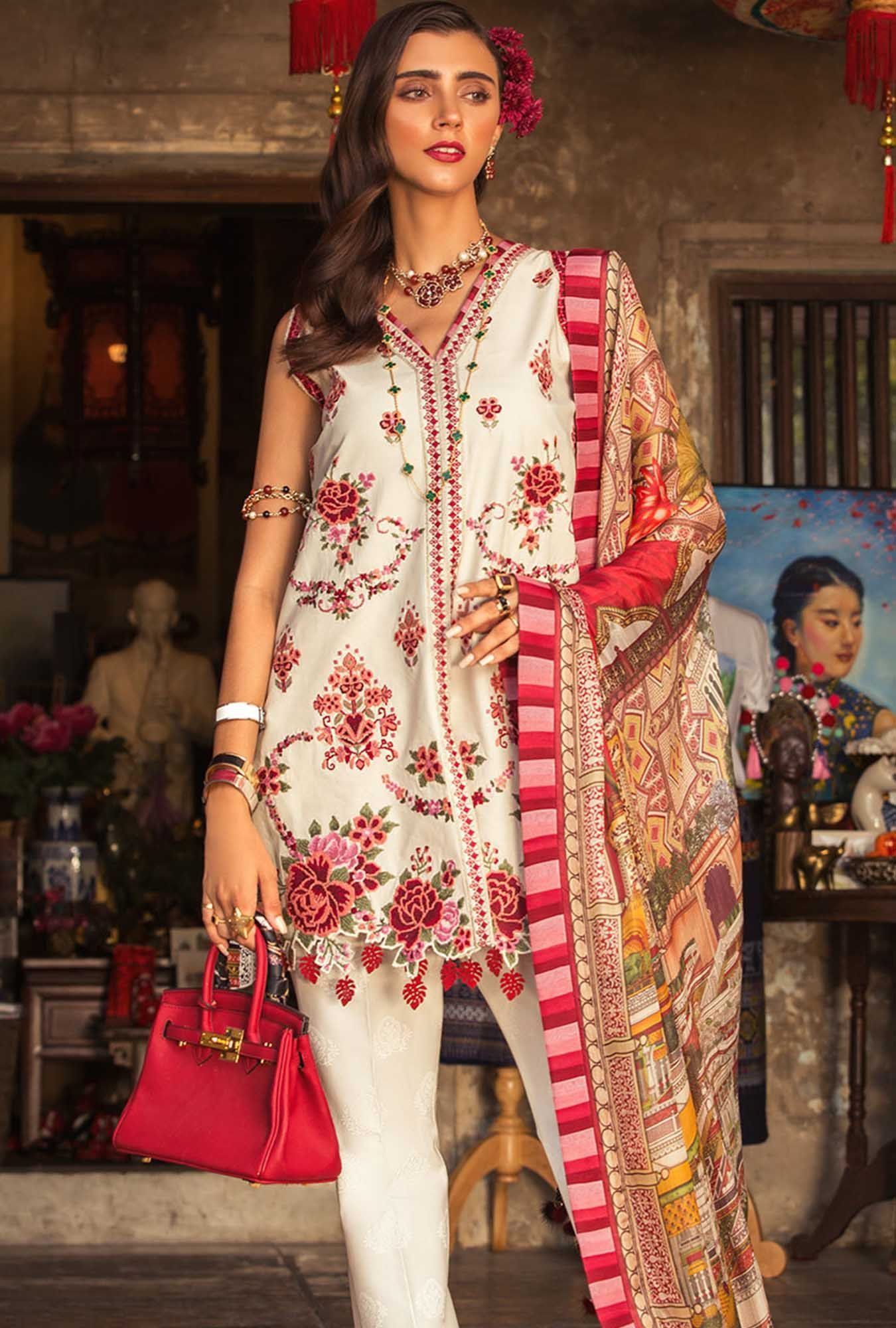 Noor by Saadia Asad Luxury Lawn Collection – 07B Cream