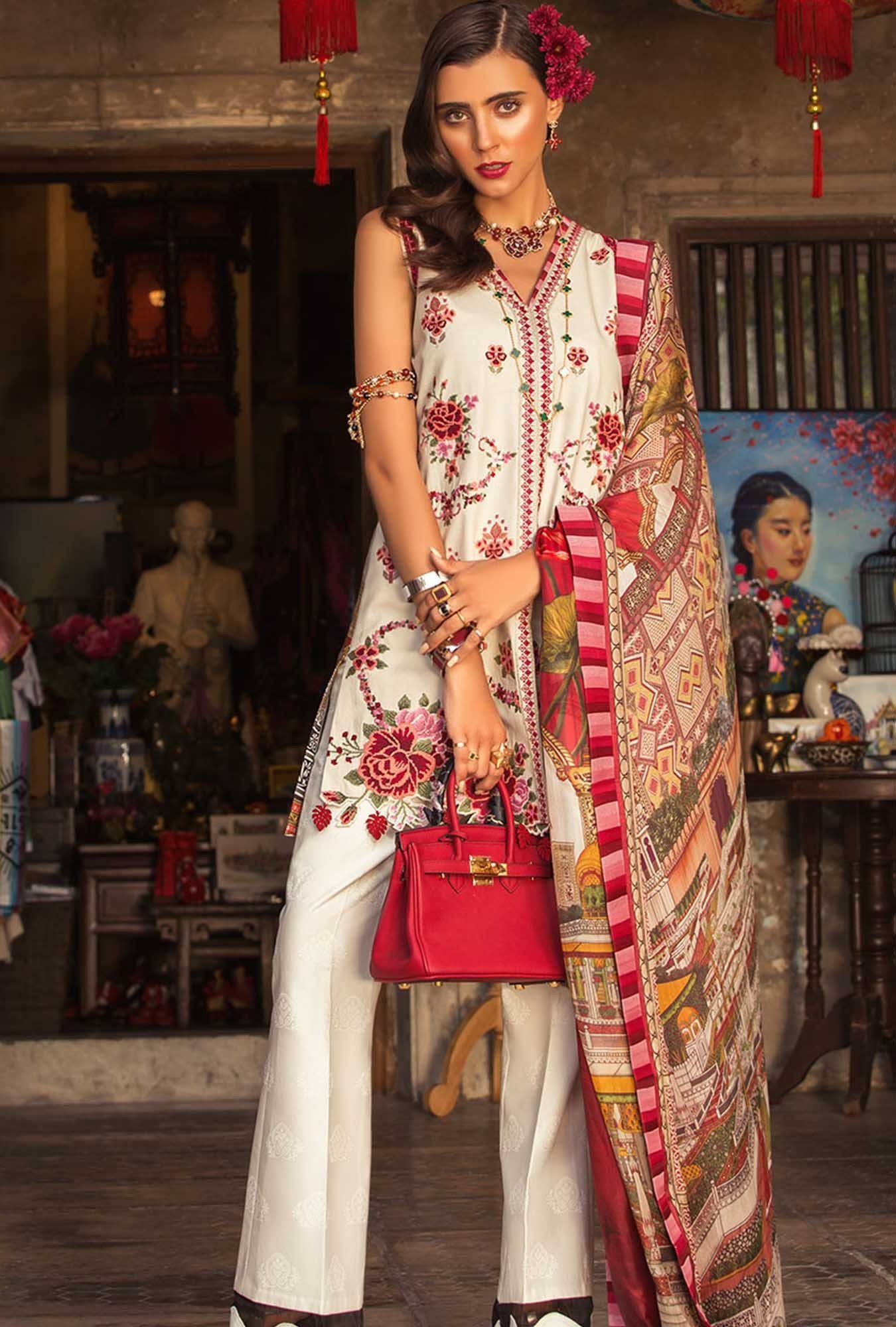 Noor by Saadia Asad Luxury Lawn Collection – 07B Cream