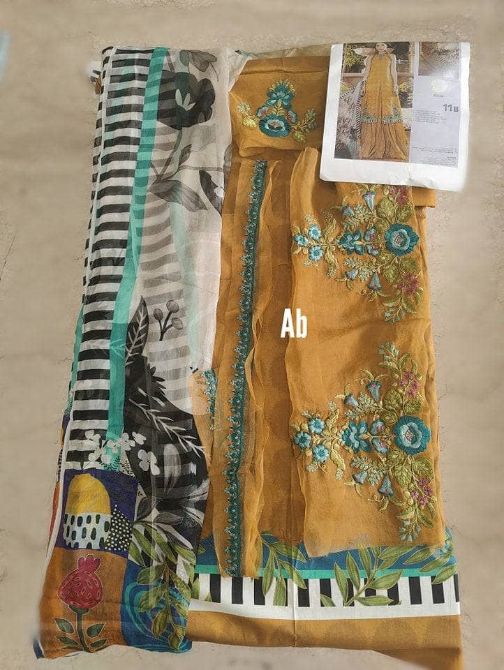 Maria B M Prints 23/Vol 1/7B/Silk Dupatta