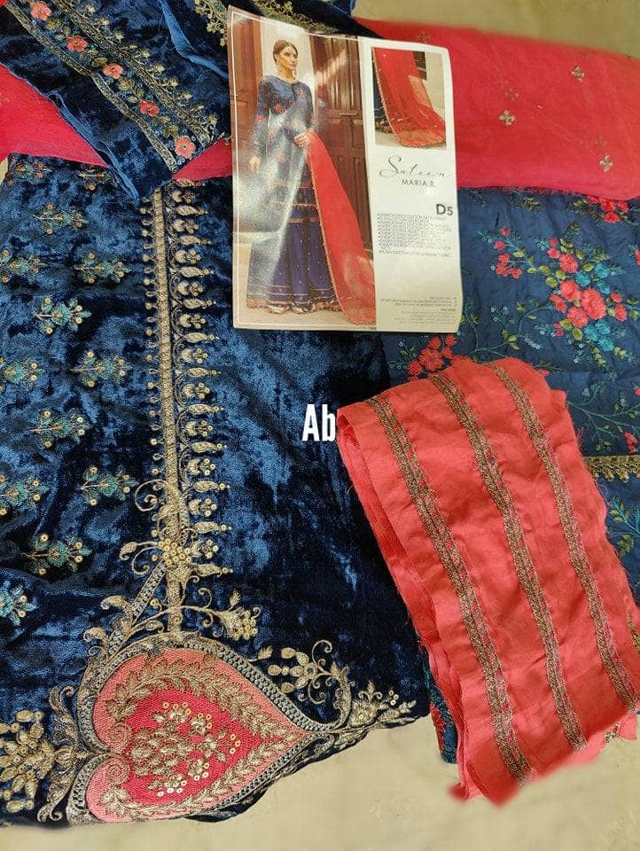 Open Pics\Maria B Sateen/CST-505-Royal Blue and Salmon