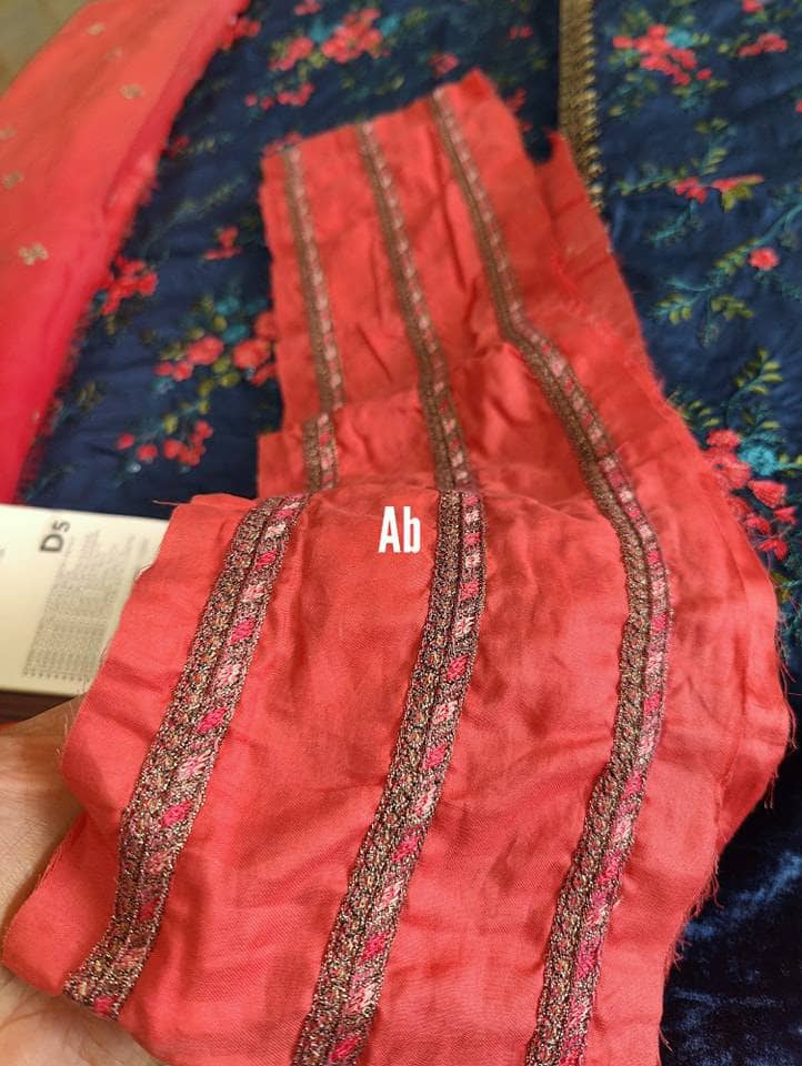 Open Pics\Maria B Sateen/CST-505-Royal Blue and Salmon