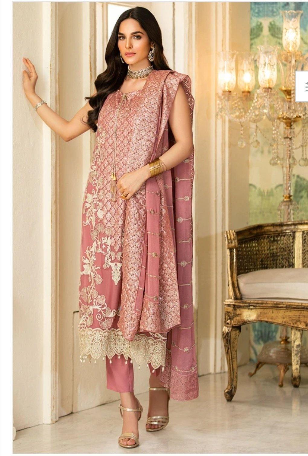 Motifz Bemberg Chiffon Collection/Oyster Pink - AWWALBOUTIQUE