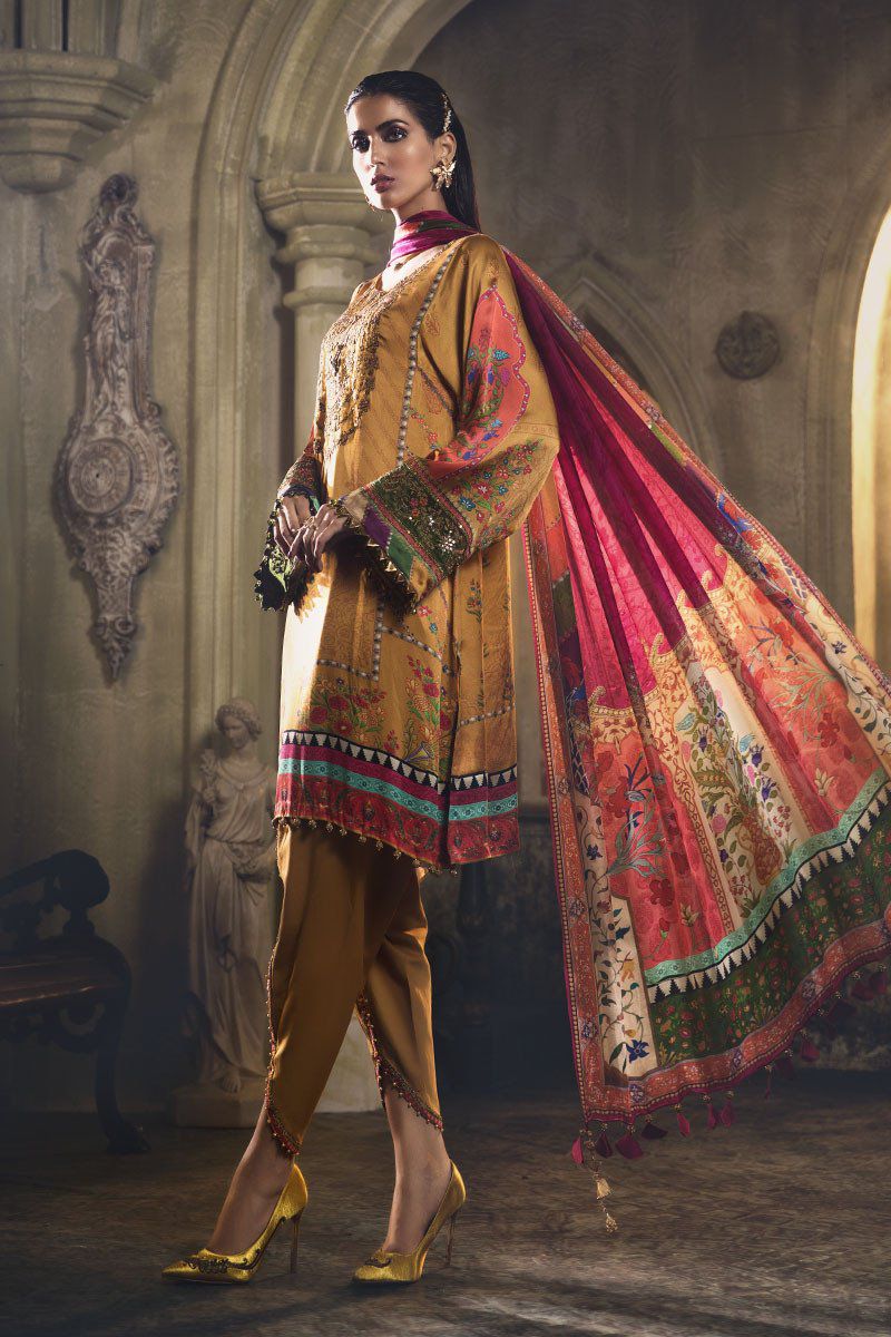 Maria B Silk Collection/MSK-408-Mustard