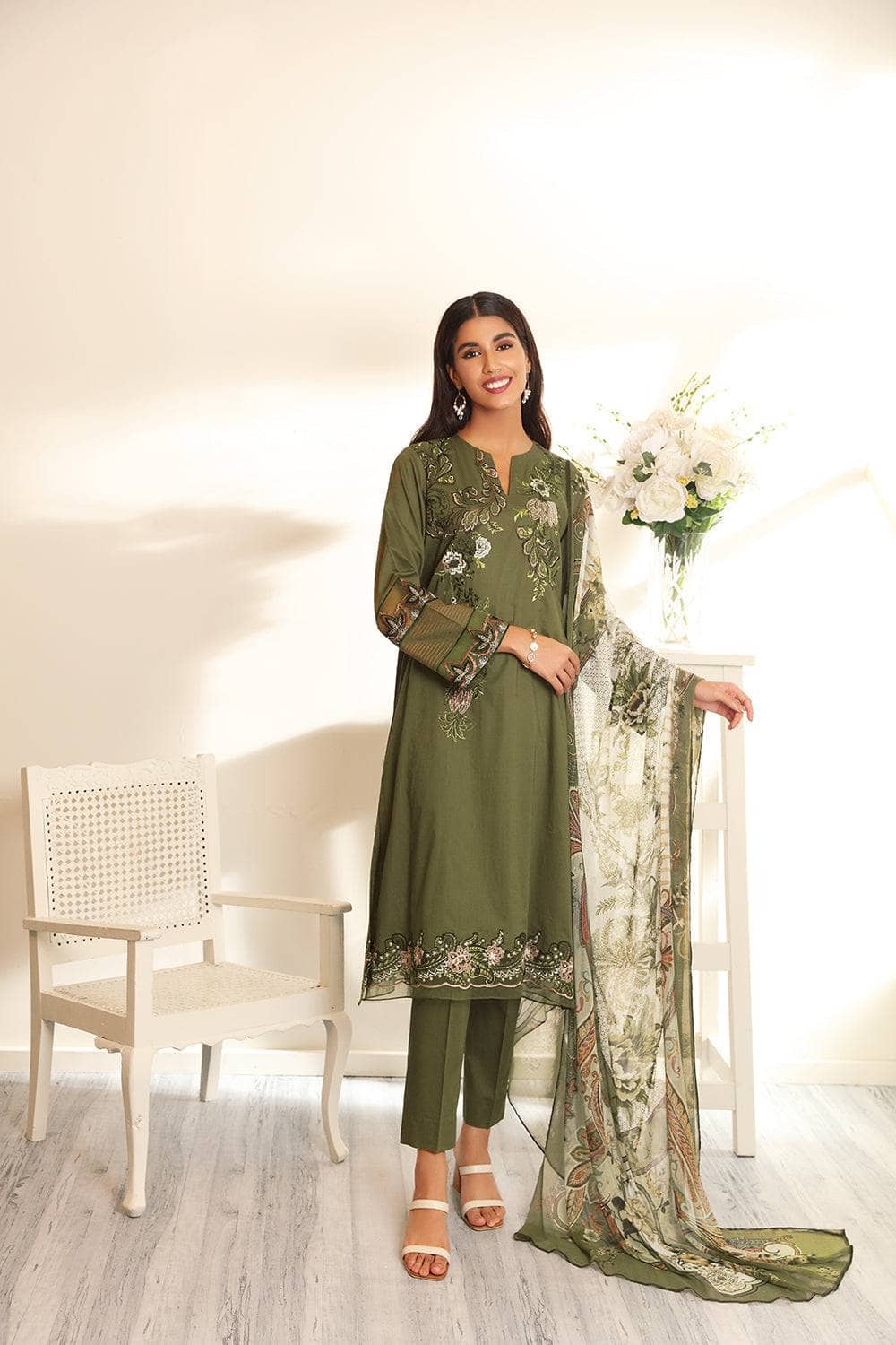 Nishat Linen Lawn 22/42101638/Chiffon Dupatta