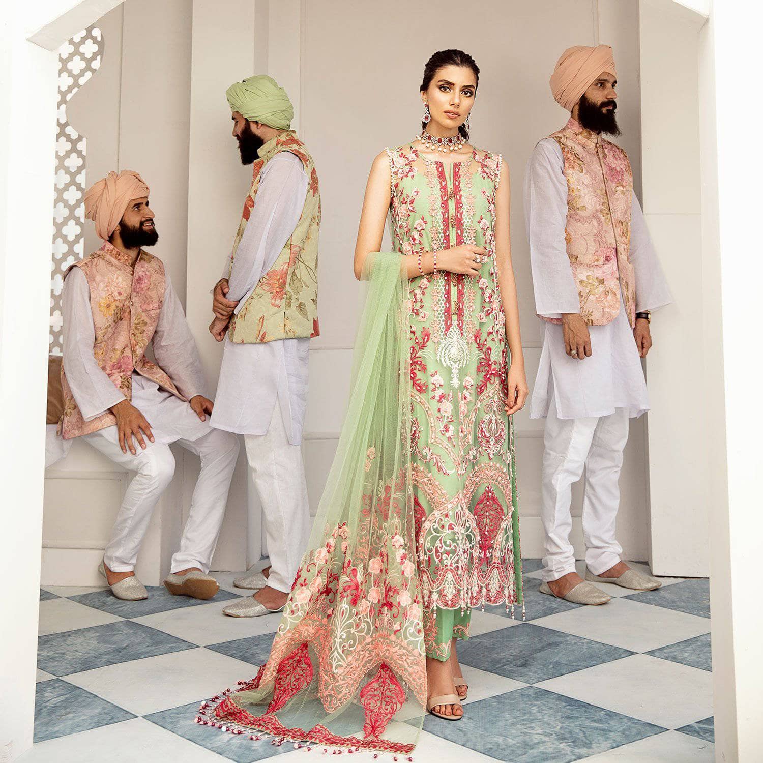 Nureh Mor Bagh Luxe Chiffon/NL-09